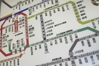 Picture of a train map that is helpful for everyday life in Japan