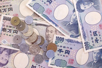 Picture of various Japanese yen you would use while living in Japan