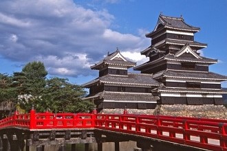 View of Matsumoto Castle during AEON's vacations and holidays