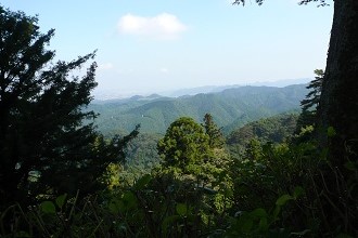 Mount Takao Summit Overlooking Beautiful Green Fields