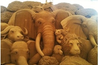 Sand Dune Sculptures of Wild Animals