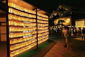 Photo of a shrine in Ichihara Goi with lanterns